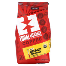 Equal Exchange, Café Biologique, Colombien, Moulu, Torréfaction Full City, 12 oz (340 g)