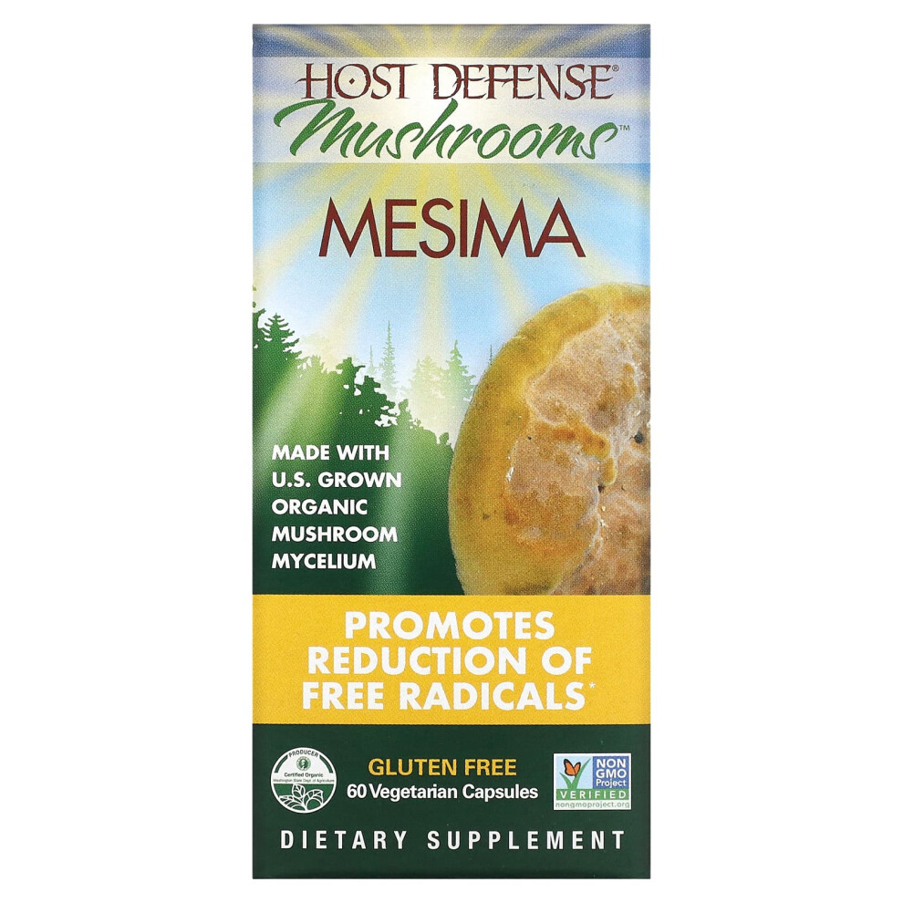 Host Defense , Mushrooms, Mesima, 60 Vegetarian Capsules