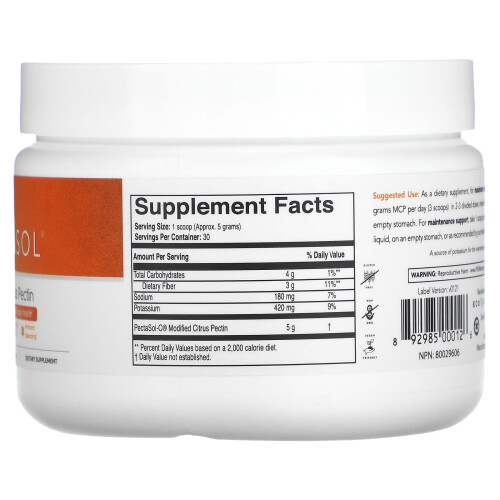 Econugenics, PectaSol, Pectine d'Agrumes Modifiée, 5,29 oz (150 g) 1