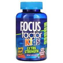 Focus Factor, Enfants, Extra Fort, Explosion de Baies, 120 Comprimés à Mâcher
