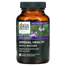 Gaia Herbs, Nebennieren-Gesundheit, Nachtliche Erholung, 120 Vegane Flüssig-Phyto-Kapseln