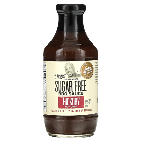 G Hughes, Sauce BBQ Sans Sucre, Hickory, 510 g