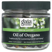 Gaia Herbs, Oreganoöl, 180 Vegane Flüssig-Phyto-Kapseln