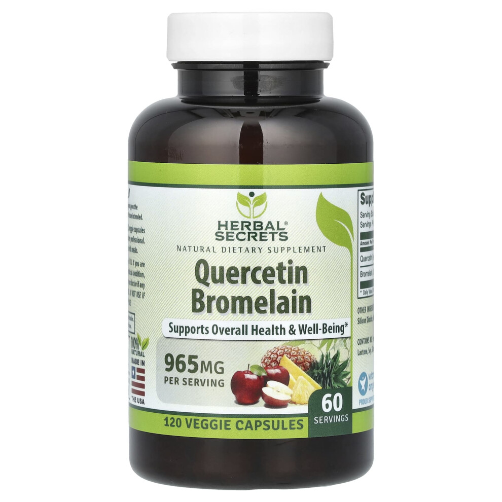 Herbal Secrets , Quercetin Bromelain, 120 Veggie Capsules
