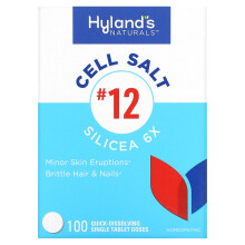 Hyland's Naturals, Zellsalz Nr. 12, Silicea 6X, 100 Schnelllösliche Einzeltabletten