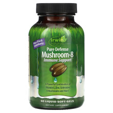 Irwin Naturals, Pure Defense Mushroom-8, Immununterstützung, 60 flüssige Softgels