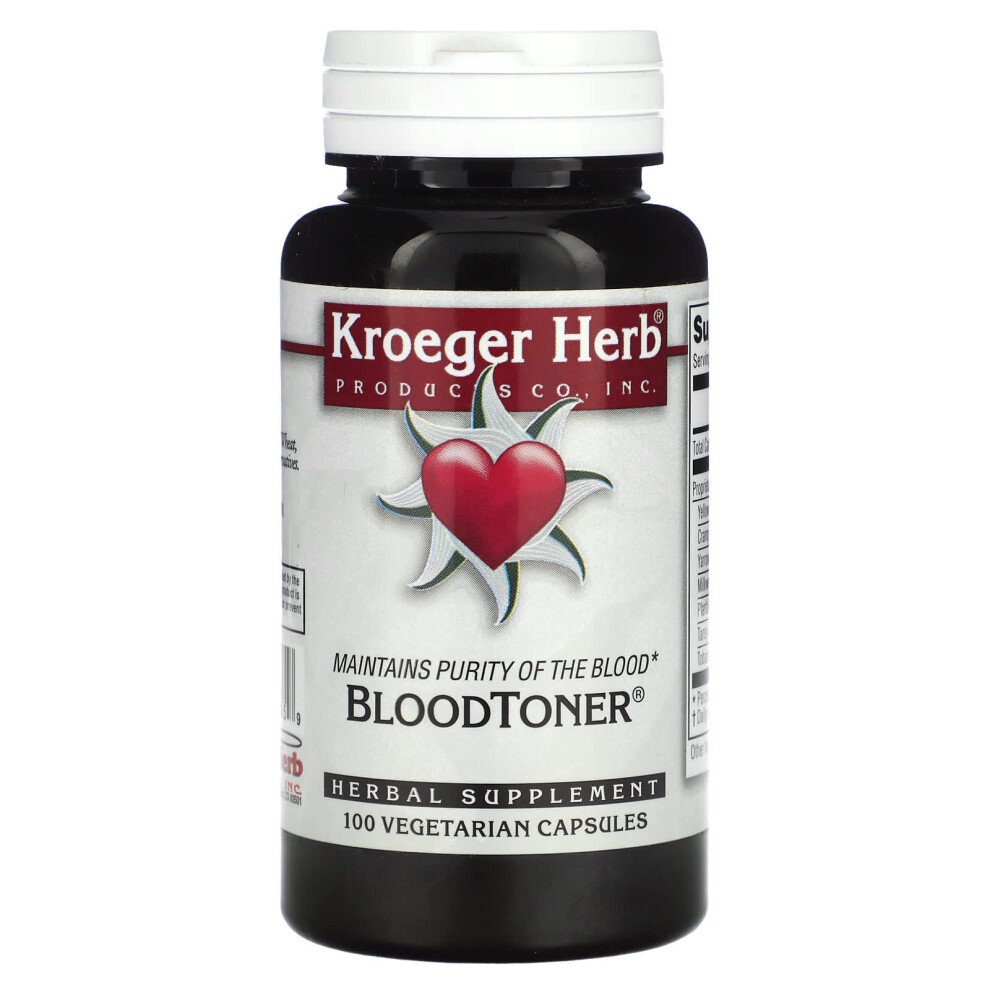 Kroeger Herb Co , Blood Toner, 100 Vegetarian Capsules