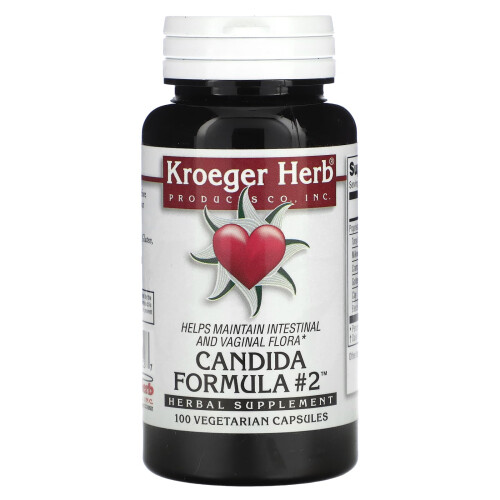 Kroeger Herb Co, Candida Formel Nr. 2, 100 Vegetarische Kapseln