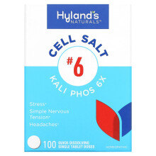 Hyland's Naturals, Zellsalz Nr. 6, Kali Phos 6X, 100 Schnelllösliche Einzeltabletten