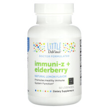 Little DaVinci, Immuni-Z + Holunderbeere, Natürliches Zitrone, 60 Lutschtabletten