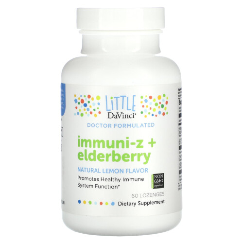 Little DaVinci, Immuni-Z + Sureau, Citron Naturel, 60 Pastilles