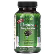 Irwin Naturals, L-Arginin + Horny Goat Weed, 75 Flüssig-Weichkapseln