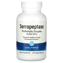 Lake Avenue Nutrition, Serrapeptase, Proteolytisches Enzym, 40.000 SPU, 180 Veggie-Kapseln