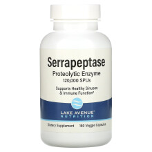 Lake Avenue Nutrition, Serrapeptase, Proteolytisches Enzym, 120.000 SPU, 180 Veggie-Kapseln