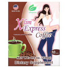 Longreen, Xlim Express Café, 10 Sachets, 5.3 oz (150 g)