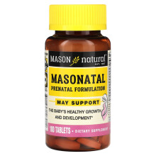 Mason Natural, Masonatal Schwangerschaftsformel, 100 Tabletten