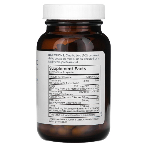 Metabolic Maintenance, SAMe + Cofacteurs, 200 mg, 60 gélules 1