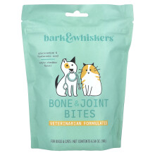 Dr. Mercola, Bark & Whiskers‚Ñ, Bone & Joint Bites, For Dogs & Cats, White Cheddar, 6.34 oz (180 g)