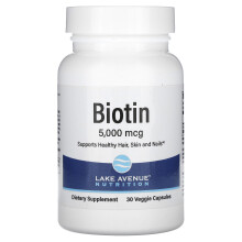 Lake Avenue Nutrition, Biotin, 5.000 mcg, 30 Veggie-Kapseln