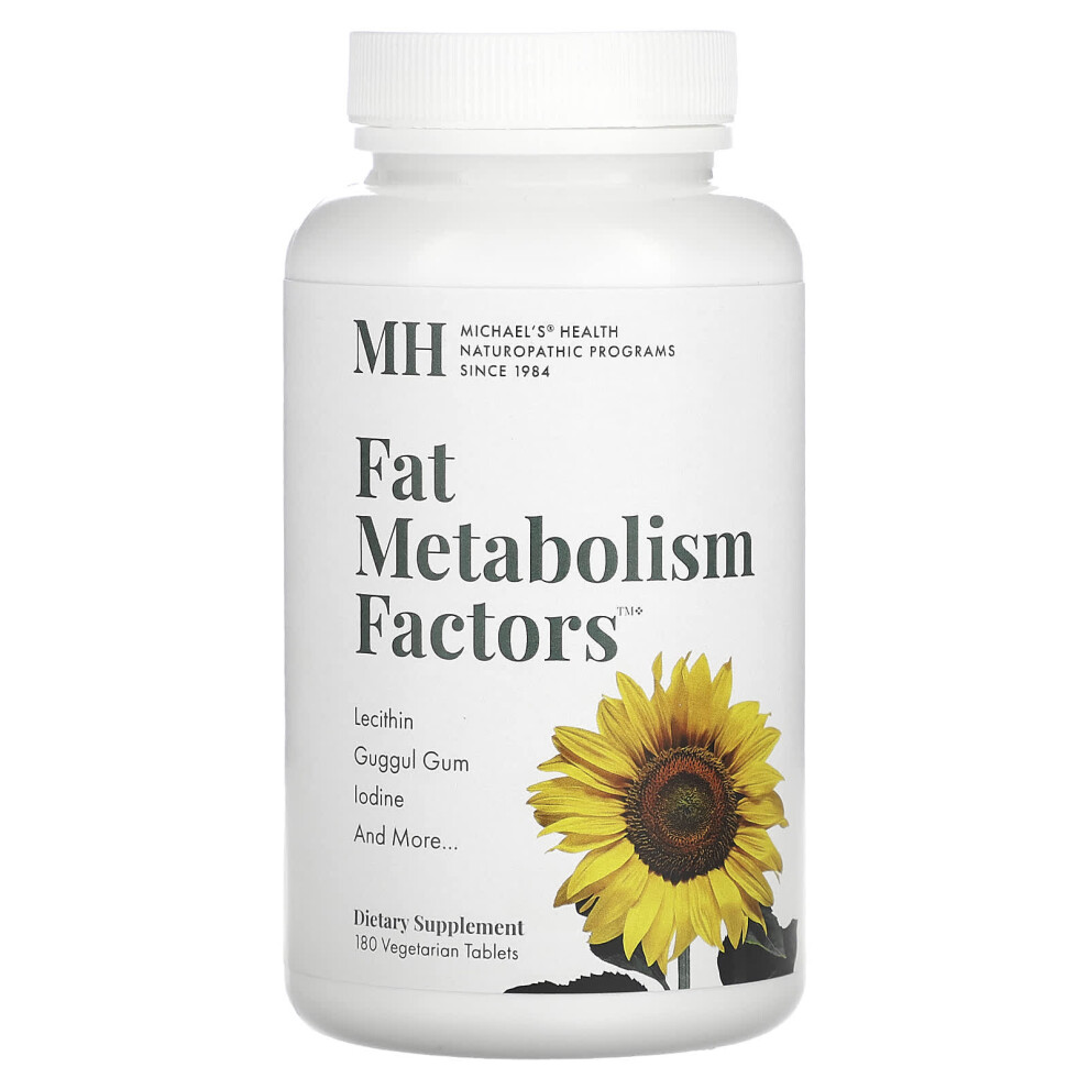 Michael's Naturopathic , Fat Metabolism Factors, 180 Vegetarian Tablets