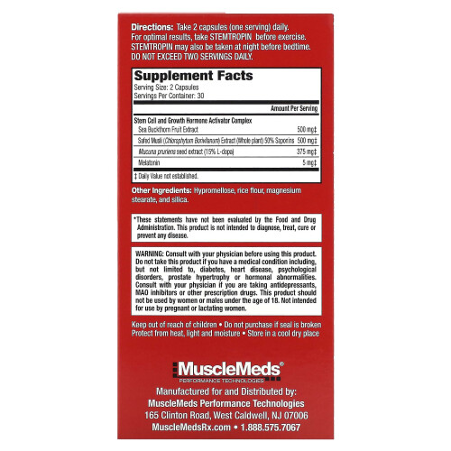 MuscleMeds, Stemtropin, 60 Kapseln 1