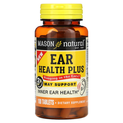 Mason Natural, Santé de l'Oreille Plus, 100 Comprimés 1