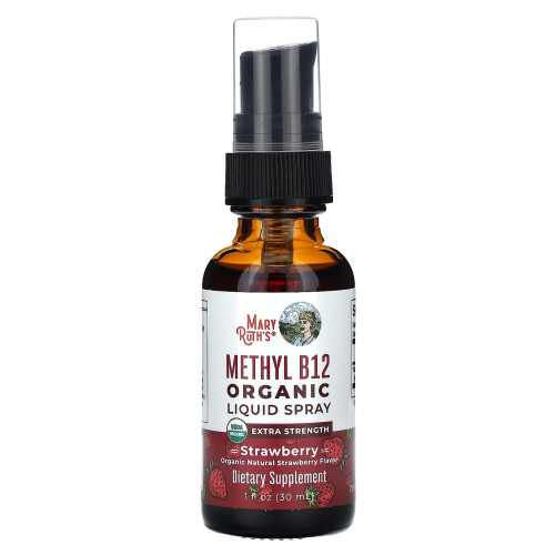 MaryRuth's, Bio Methyl-B12-Flüssigspray, Extra Stark, Erdbeere, 1 fl oz (30 ml) 1