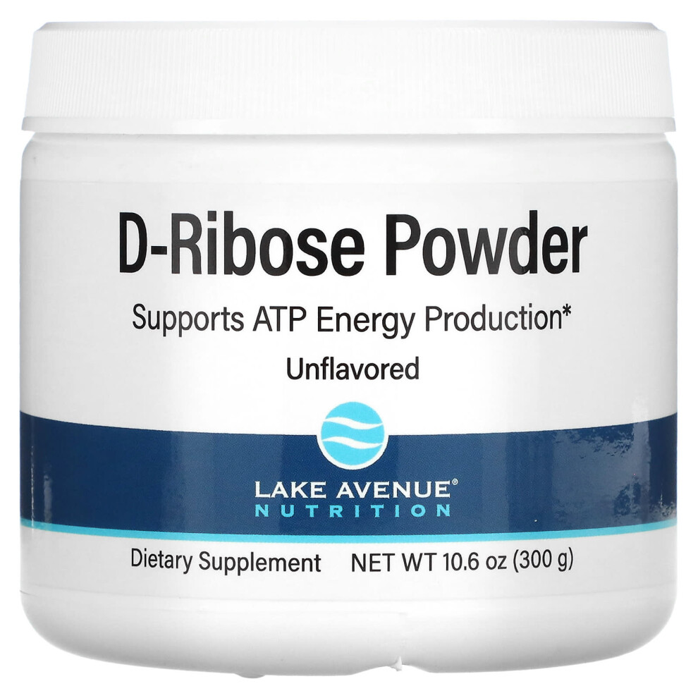 Lake Avenue Nutrition , D-Ribose Powder, Unflavored, 10.6 Oz (300 G)