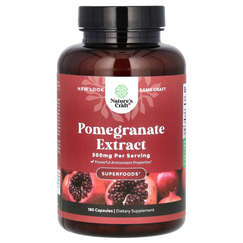 Nature's Craft, Extrait de Grenade, 500 mg, 180 Capsules