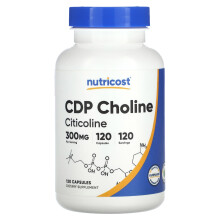 Nutricost, CDP Choline, Citicoline, 300 mg, 120 Gélules