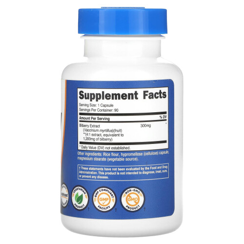 Nutricost, Myrtille, 1 200 mg, 90 Gélules 1