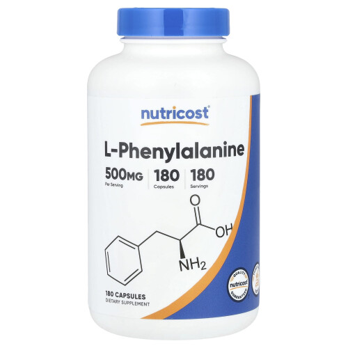 Nutricost, L-Phenylalanin, 500 mg, 180 Kapseln