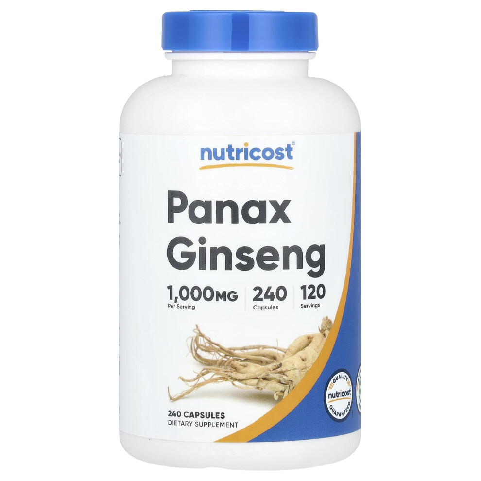 Nutricost , Panax Ginseng, 1,000 Mg, 240 Capsules (500 Mg Per Capsule)