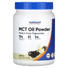 Nutricost, MCT-Öl Pulver, Vanille, 16 Unzen (454 g)