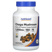 Nutricost, Chaga Pilz, 1.000 mg, 150 Kapseln (500 mg pro Kapsel)