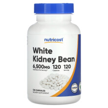 Nutricost, Weiße Kidneybohne, 6.500 mg, 120 Kapseln