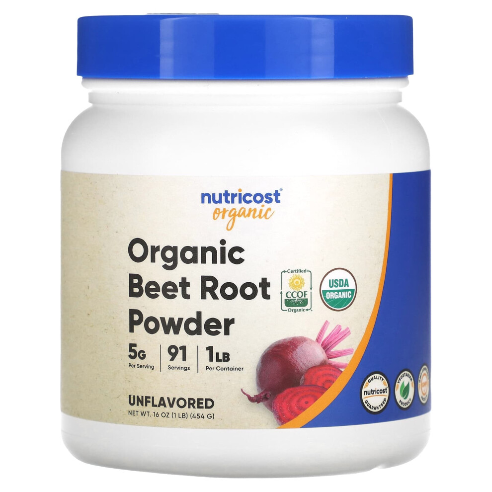 Nutricost , Organic Beet Root Powder, Unflavored, 16 Oz (454 G)