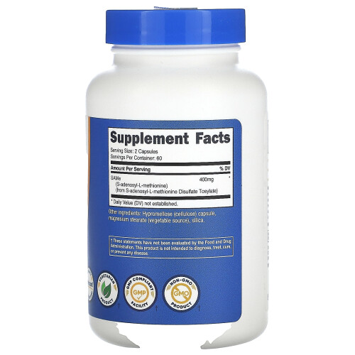 Nutricost, SAMe, 400 mg, 120 Kapseln (200 mg pro Kapsel) 1