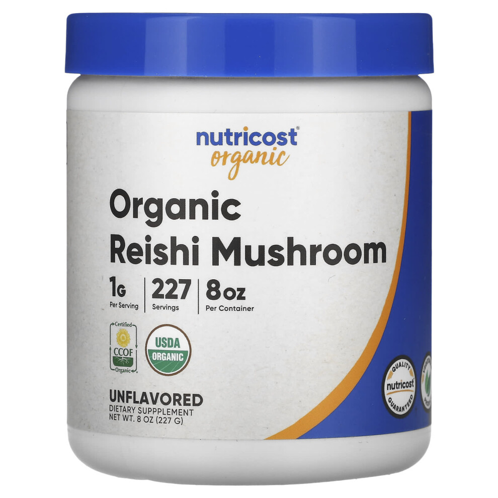 Nutricost , Organic Reishi Mushroom, Unflavored, 8 Oz (227 G)