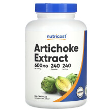 Nutricost, Artischockenextrakt, 600 mg, 240 Kapseln