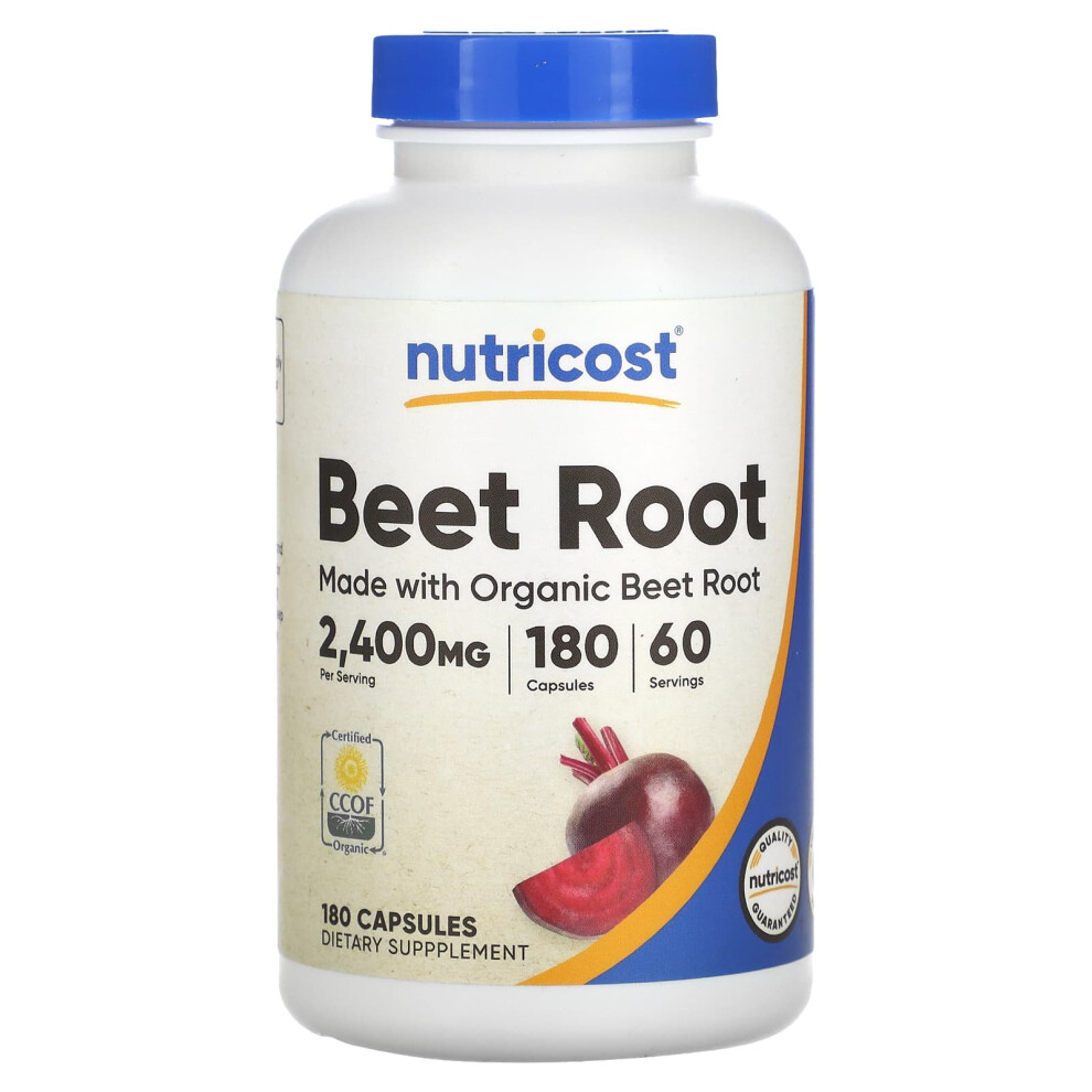Nutricost , Beet Root, 2,400 Mg, 180 Capsules (800 Mg Per Capsule)