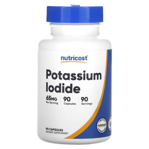 Nutricost, Iodure de Potassium, 65 mg, 90 gélules