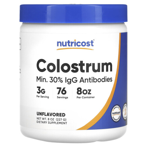 Nutricost, Colostrum, Non aromatisé, 3 g, 8 oz (227 g)