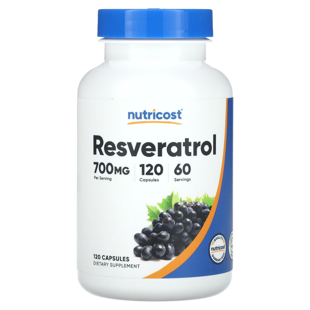 Nutricost , Resveratrol, 700 Mg, 120 Capsules (350 Mg Per Capsule)