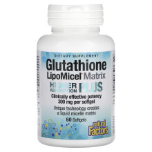 Natural Factors, Glutathion LipoMicel Matrix, 300 mg, 60 Softgels
