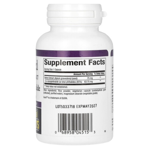 Natural Factors, Graines de Céleri, Extrait Standardisé, 60 Capsules Végétariennes 1