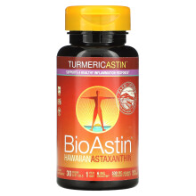Nutrex Hawaii, Turmericastin, BioAstin Astaxanthine Hawaïenne, 30 Softgels Végétaliennes