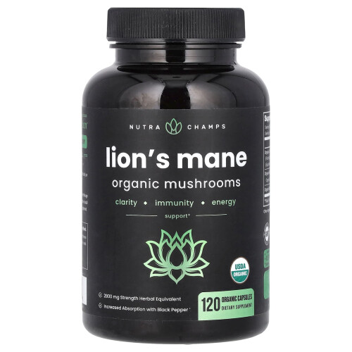 NutraChamps, Löwenmähne, 120 Bio-Kapseln