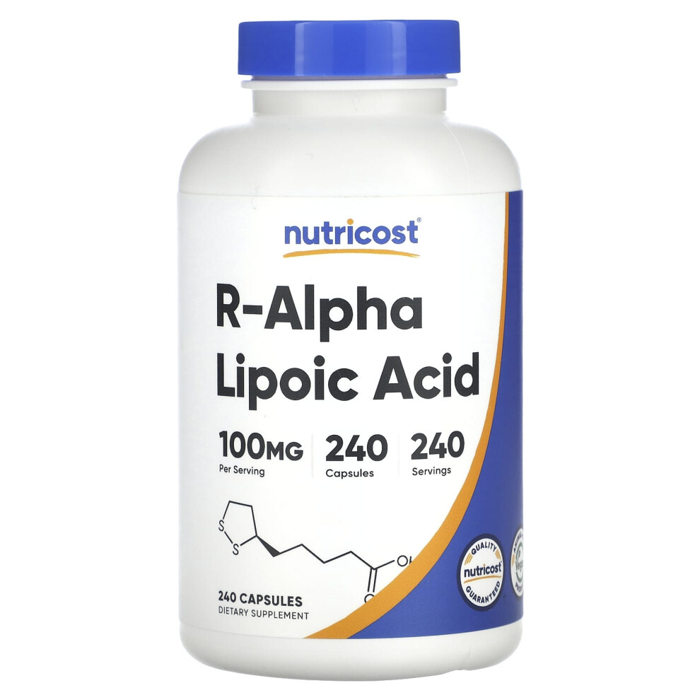 Nutricost , R-Alpha Lipoic Acid, 100 Mg, 240 Capsules