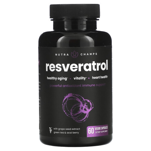 NutraChamps, Resvératrol, 60 Capsules Végétales